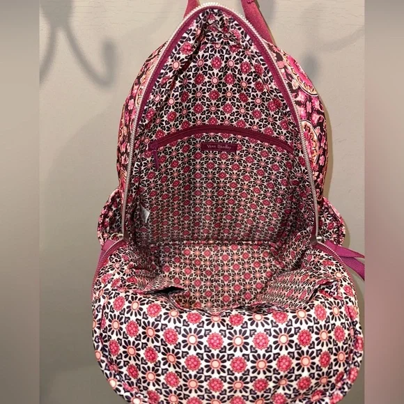 Vera Bradley Raspberry Medallion Small Backpack in Performance Twill - Picture 2 of 8